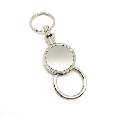 Logo Perak Customized Logo Metal Keychain Pemegang