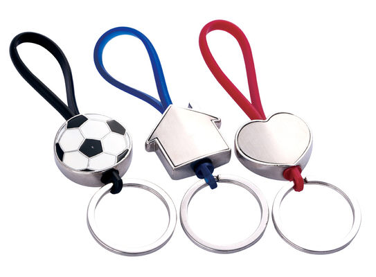 Keychain Kulit Klasik Disesuaikan Pemegang Kunci tahan lama Dengan Pola Tersedia