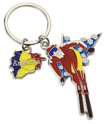 Customized Shape Cute Metal Keychain Plated Logo Untuk Produk Plastik