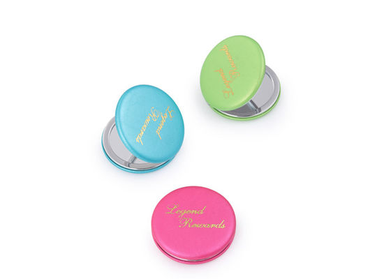 Cermin Saku Kosmetik Promosi Macaron PU Cermin Tas Ringkas