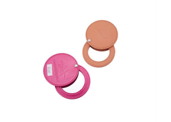 Cermin Saku Kosmetik yang Dapat Diputar 10mm Ketebalan Terukir Cermin Kompak Hadiah Tunggal
