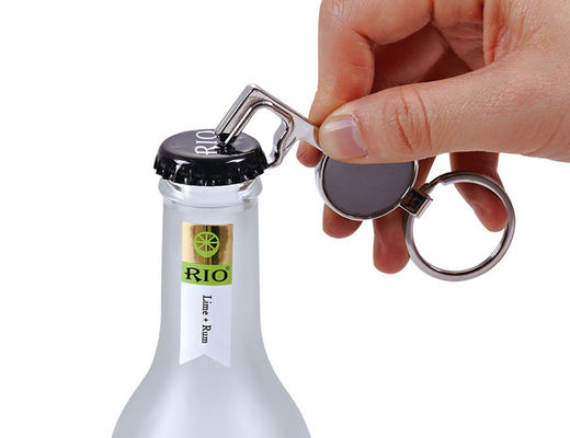Bentuk Kunci Personalized Metal Pembuka Botol Gantungan Kunci Perak Vintage