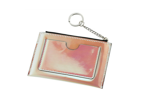 Hot Stamping Kulit Pemegang Kartu Kredit Womens Debossing Jelly Color