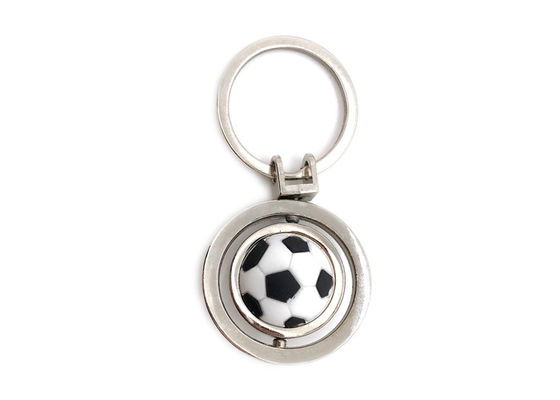 46mm Sepak Bola Logam Gantungan Kunci Dudukan Sepak Bola Lucu Gantungan Kunci Souvenir Iklan Hadiah