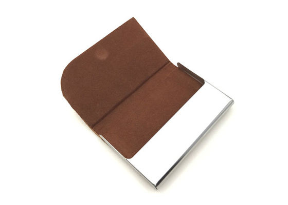 Stainless Besi PU Kulit gabus pemegang kartu Magnetic Eco Friendly Card Case 65g