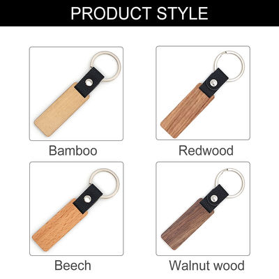 Ukiran Gantungan Kunci Kulit Kayu yang Dapat Disesuaikan - Kayu Walnut Beech