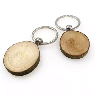 Gantungan Kunci Kayu Bulat Sederhana Buatan Tangan Ukiran Alami Ramah Lingkungan Dan Pedesaan
