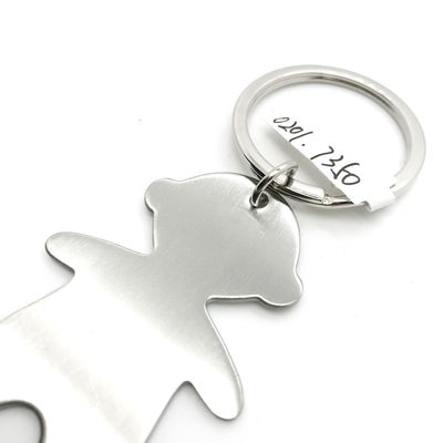 Sebagai Foto Tersedia Pemegang Keychain Metal Boy dengan MOQ 500