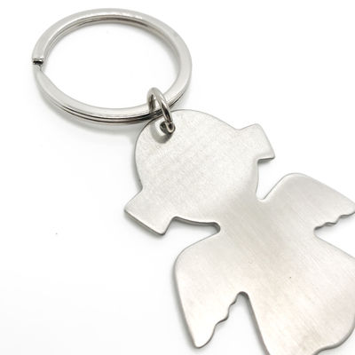 Sebagai Foto Gadis Logam paduan seng Keychain dengan Keychain Holder