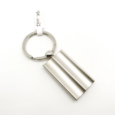 Silver Keychain Pribadi dengan Opsi Desain Logo yang Disesuaikan