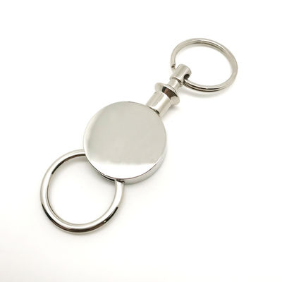 Logo Perak Customized Logo Metal Keychain Pemegang