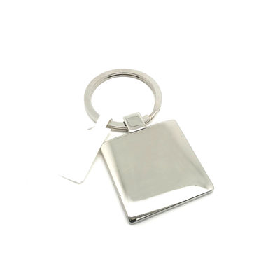Red Zinc Alloy Metal Keychain Holder Dengan Logo Disesuaikan 34x72x5mm