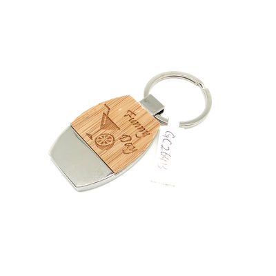 Keychain Kayu Ukiran Pribadi Hiasan Hadiah Ramah Lingkungan dengan Keindahan Kayu Alami