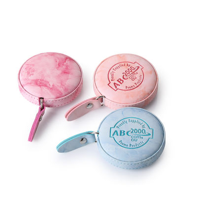 Customized Color PU ABS Tape Measure Double Sided 150mm/60inch Range Retractable Ruler dalam Polybag