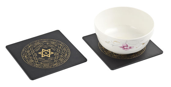 Set Multicolor Panas tahan coasters dengan berbagai desain - 6-paket
