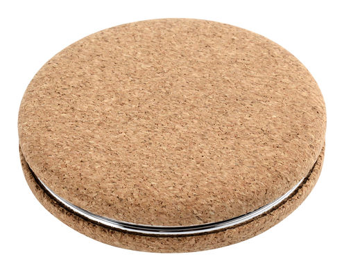 Custom PU Double Sided Logo Pocket Mirror Kompak Lipat untuk On the Go Beauty