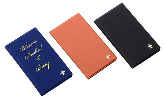 Custom Weave Pattern PU Kulit Travel Passport Holder tahan air 4 kartu slot ID Window