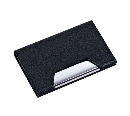 Pemegang Kartu Bisnis PU Logam Snap Closure Fits 50 Kartu Bisnis Untuk Pria / Wanita