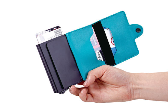 RFID Magnet Closure Pemegang Kartu Kredit Dompet Bentuk persegi panjang untuk Promosi dan Hadiah Souvenir