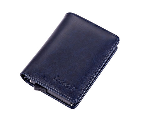 Dompet Pemegang Kartu PU/Aluminium Klasik dan Canggih Mengorganisir 8-10 Kartu dengan Penutupan Magnetik