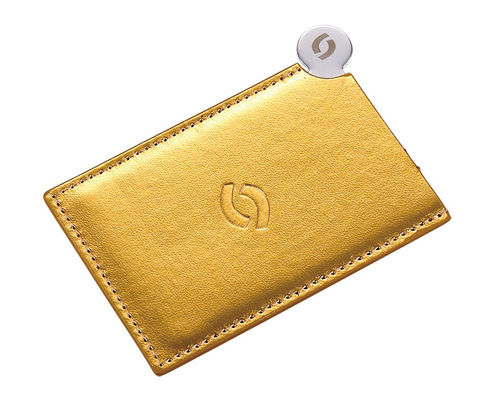 Custom Logo PU Pocket Mirror dengan desain lipat dan pembesaran 1x