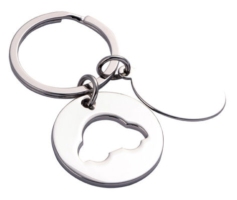 Custom Logo Zinc Alloy Keychain Holder dengan Individu Polybag Packaging