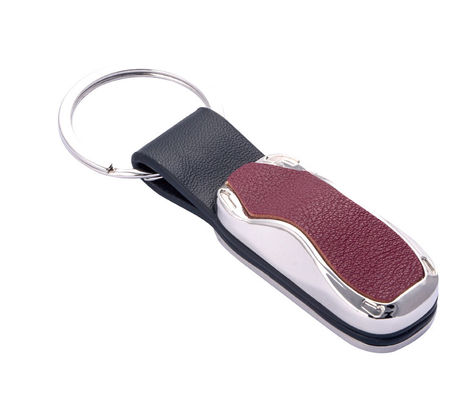 Keychain Kulit Top Grain Klasik Pribadi Dalam Berbagai Warna Desain Khusus