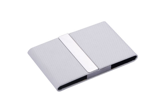 Elegant Metal PU ID Card Holder Untuk Pameran Perdagangan Dan Acara Desain persegi panjang