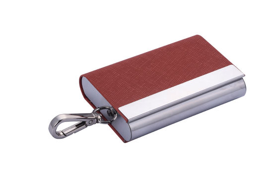 Slim Metal dan PU Snap Closure Card Holder Organizer