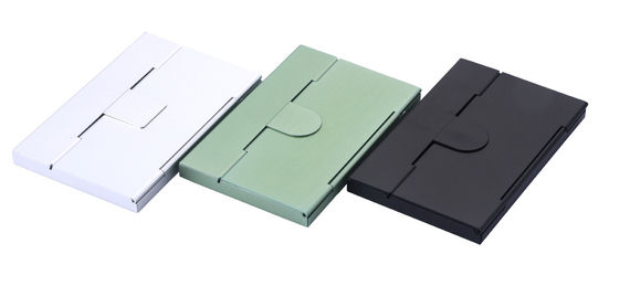 Slim Metal Metal Card Case / Pemegang Kartu Bisnis dengan Snap Closure
