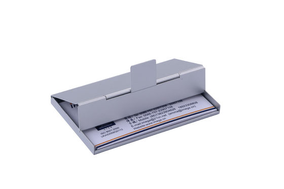 Slim Metal Metal Card Case / Pemegang Kartu Bisnis dengan Snap Closure