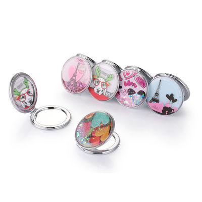Personal Compact PU Pocket Mirror untuk On the Go Beauty