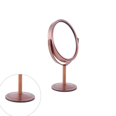 Disesuaikan Perak Berputar Meja Makeup Vanity Mirror dengan 1X / 2X pembesaran
