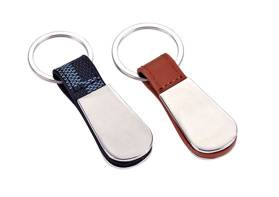 Keychain Kulit Klasik Pribadi dengan Warna Opsional