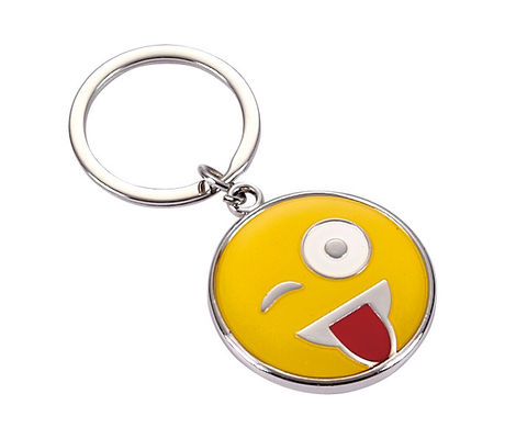 Keychain Logam Pribadi dengan Senyum untuk Penggunaan Harian