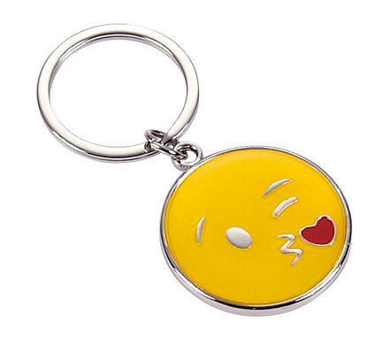 Keychain logam paduan seng berlapis enamel yang diisi minyak