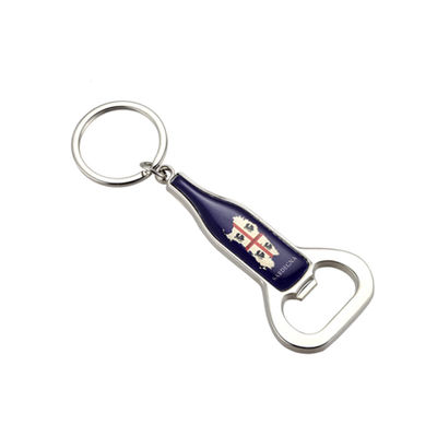 Pembuka Botol Bir Pribadi / Keychain dengan Konstruksi Paduan Seng Perak