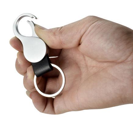 Keychain Kulit Dengan Keychain Holder Desain Pola Disesuaikan