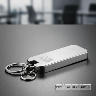 Tempat Gantungan Kunci Logam Paduan Seng Konstruksi Tahan Lama OEM ODM Cocok untuk Branding Kustom dan Penyimpanan Kunci Praktis