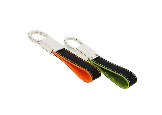 Stitch Metal Snap Hook Gantungan Kunci 7mm Debossing Kulit Gantungan Kunci Mobil
