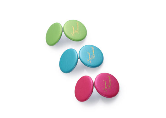 Cermin Saku Kosmetik Promosi Macaron PU Cermin Tas Ringkas