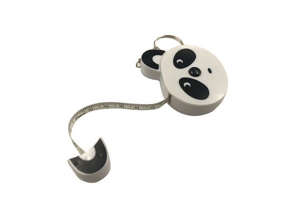 Cute Panda Retractable Tape Measure Penjahit Plastik 13mm Tebal Digital Printing