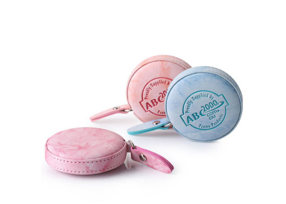 Tekstur Marmer Retractable Tape Measure Body Debossing PU Leather