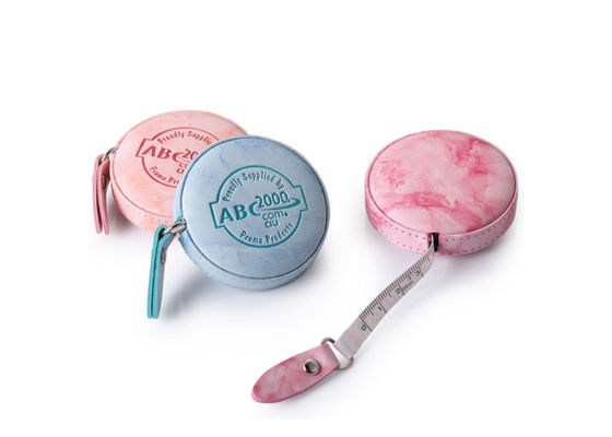Tekstur Marmer 15mm Kecil Ditarik Pita Pengukur Tubuh Debossing Logo