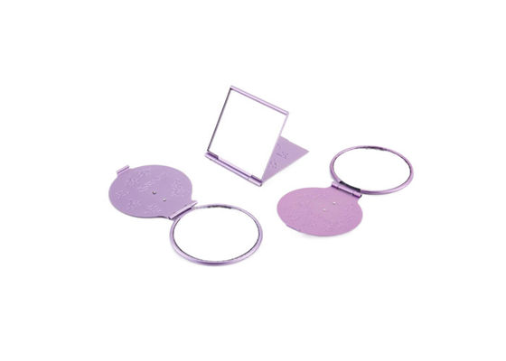 Aluminium Bulat Cermin Lipat Kecil Lipat Perjalanan Compact Mirror Square