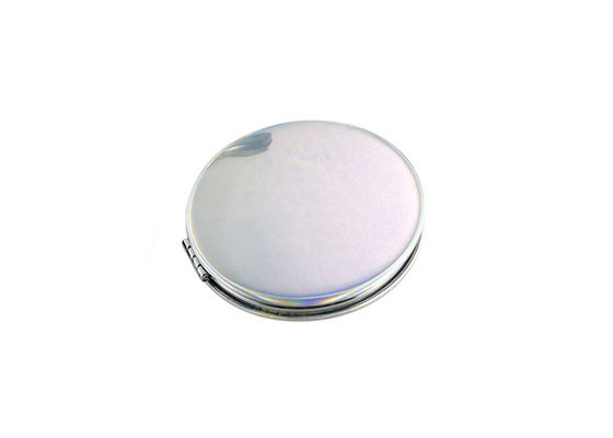Warna Jelly ABS Kosmetik Pocket Mirror Debossing 10mm Tebal Cermin Tangan Kecil