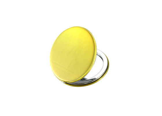 Warna Jelly ABS Kosmetik Pocket Mirror Debossing 10mm Tebal Cermin Tangan Kecil