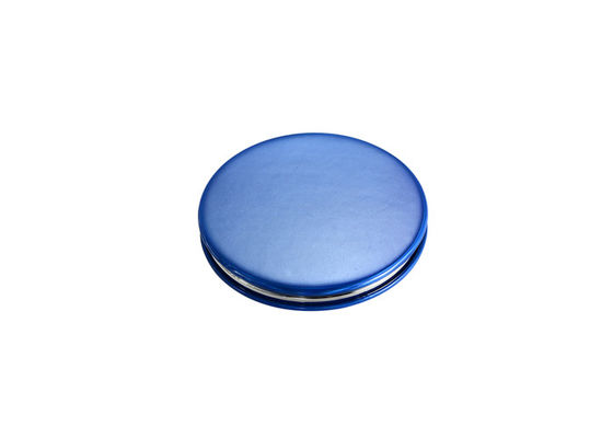 Warna Jelly ABS Kosmetik Pocket Mirror Debossing 10mm Tebal Cermin Tangan Kecil