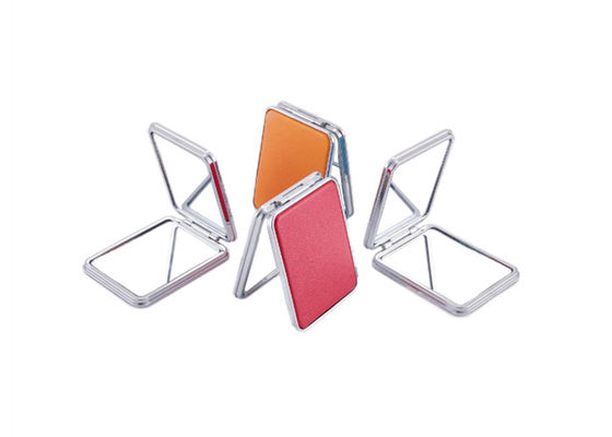 Lipat PU Kosmetik Pocket Mirror 11mm PU Rectangle Small Hand Mirror