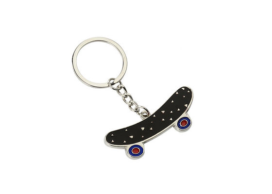 Zinc Alloy Iron Skateboard Gantungan Kunci Mini 3.5mm Pantone Hadiah Souvenir Lucu